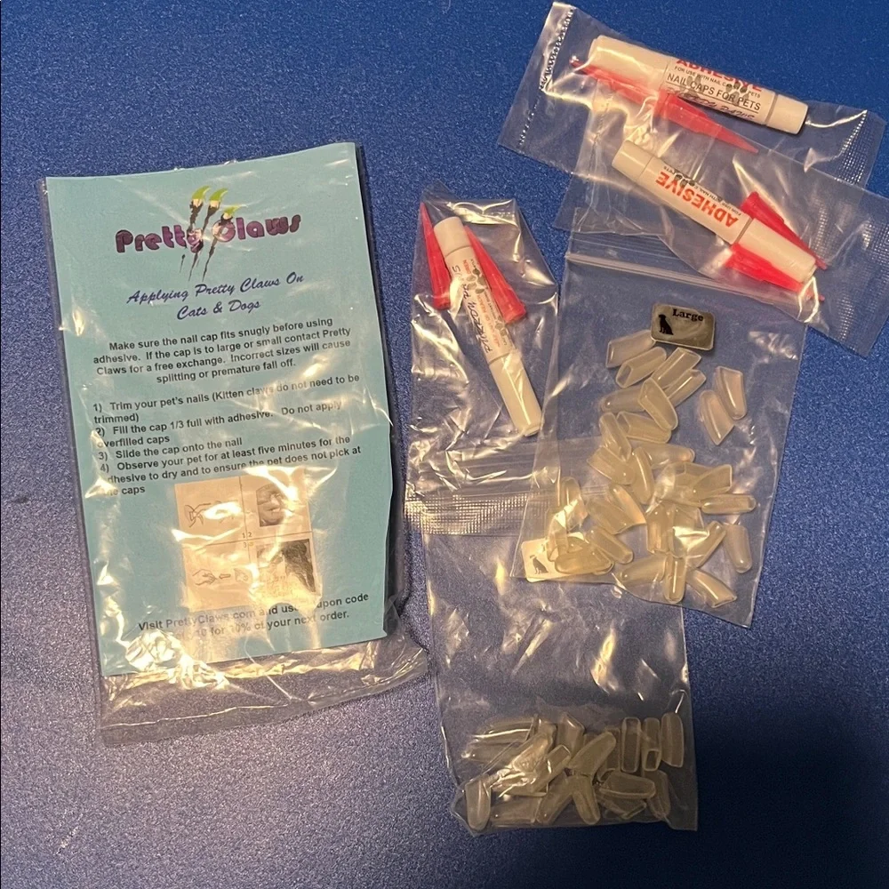 Dog Nail Caps Kit - Clear Large